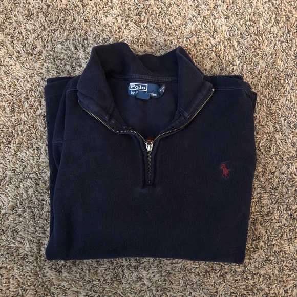 Men’s 1/4 Zip Navy Ralph Lauren Pullover - Picture 5 of 6